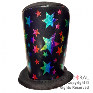 SOMB GALERON NEGRO CON ESTRELLAS MULTICOLOR x 1